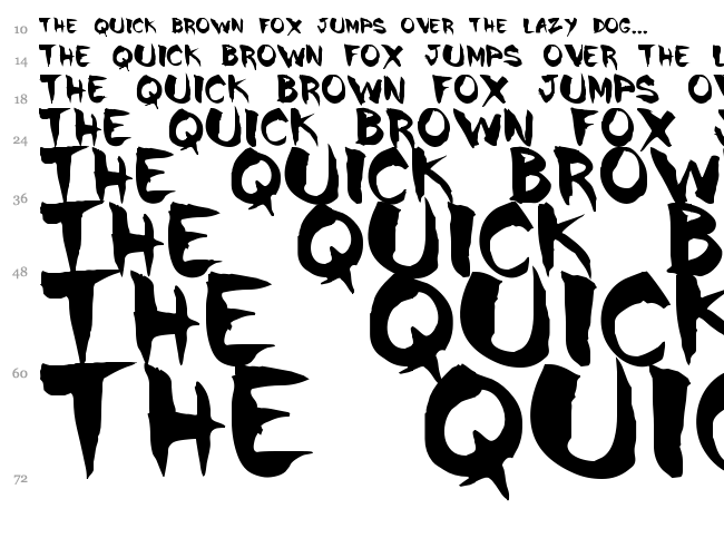 Chinela Brush font waterfall